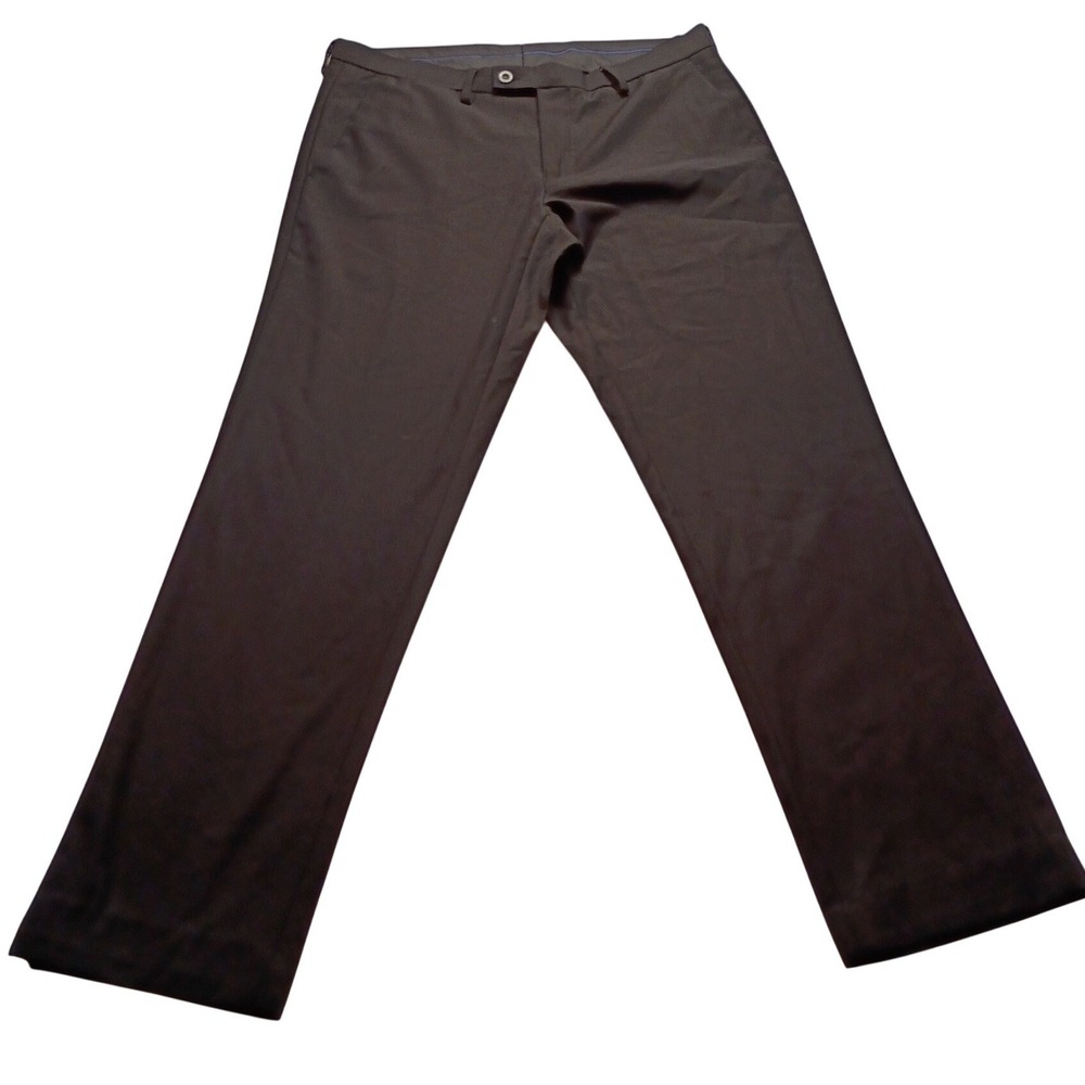 Alberto Cardinali Men's Black Dress Pants Flat Front Trousers for Formal Events